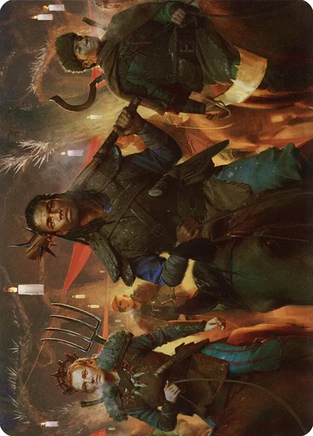 Candlelit Cavalry // Candlelit Cavalry, carte Magic AMID 48 — extension Midnight Hunt Art Series