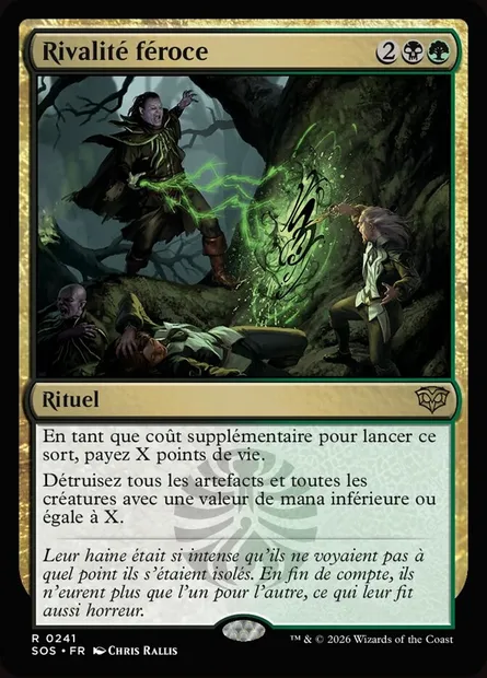 Rivalité féroce, carte Magic SOS 241 — extension Secrets of Strixhaven