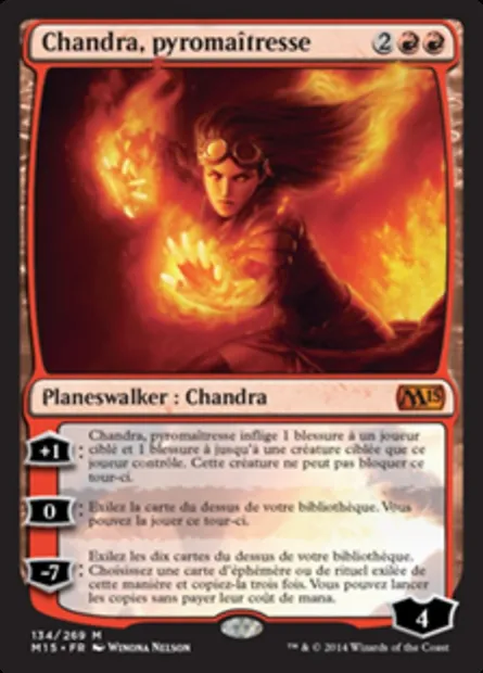 Chandra, pyromaîtresse, carte Magic M15 134 — extension Magic 2015
