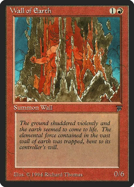 Wall of Earth, Magic card LEG 169 — Legends set