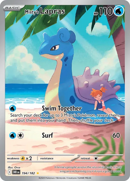 Misty's Lapras, Pokémon card DRI 194 — Destined Rivals set