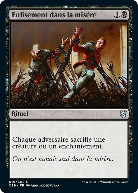 Enlisement dans la misère, carte Magic C19 19 — extension Commander 2019