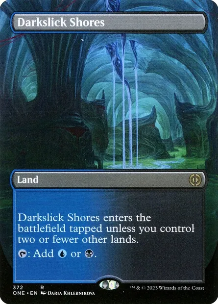 Darkslick Shores, Magic card ONE 372 — Phyrexia: All Will Be One set