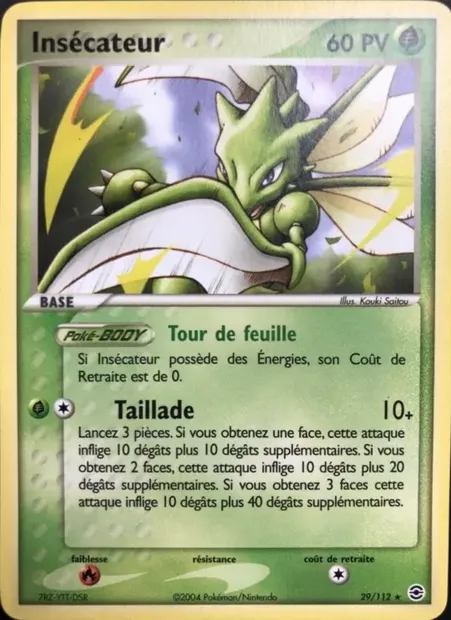 Insécateur, carte Pokémon RG 29 — extension EX Rouge Feu & Vert Feuille