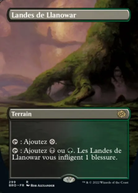 Landes de Llanowar, carte Magic BRO 299 — extension La Guerre Fratricide
