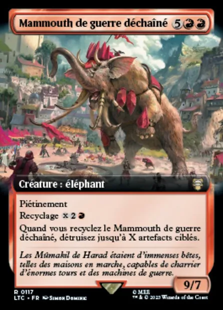 Mammouth de guerre déchaîné, carte Magic LTC 117 — extension Tales of Middle-earth Commander