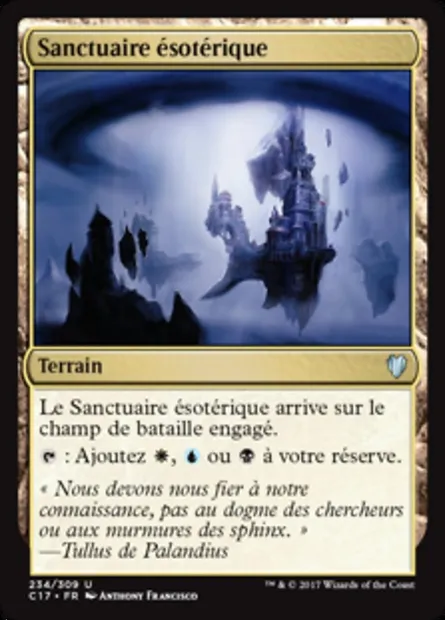 Sanctuaire ésotérique, carte Magic C17 234 — extension Commander 2017