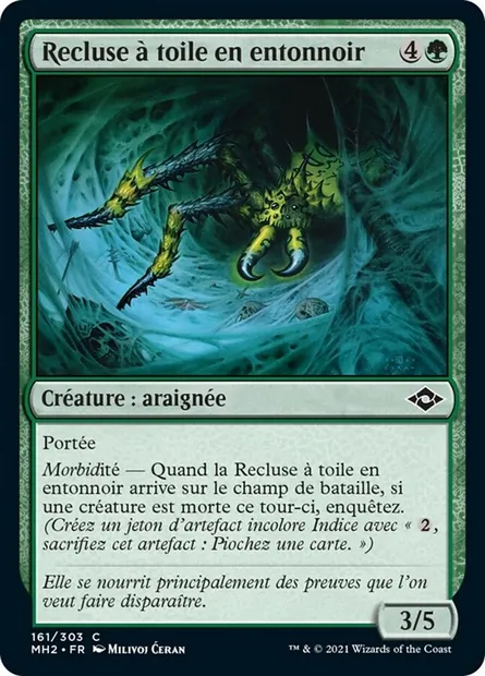 Recluse à toile en entonnoir, carte Magic MH2 161 — extension Horizons du Modern 2