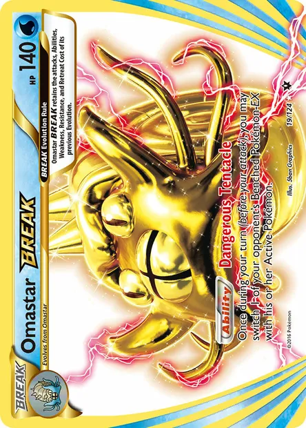 Omastar BREAK, Pokémon card FCO 19 — Fates Collide set