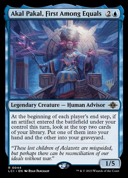 Akal Pakal, First Among Equals, Magic card PLCI 44p — The Lost Caverns of Ixalan Promos set