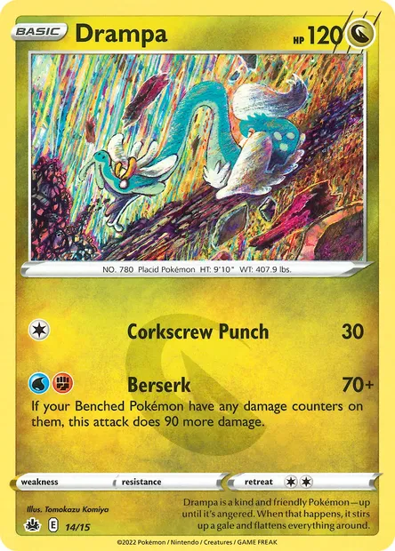 Drampa, Pokémon card MCD22 14 — McDonald's Collection 2022 set