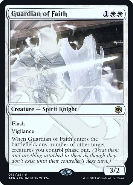 Gardien de la foi, carte Magic PAFR 18a — extension Adventures in the Forgotten Realms Promos