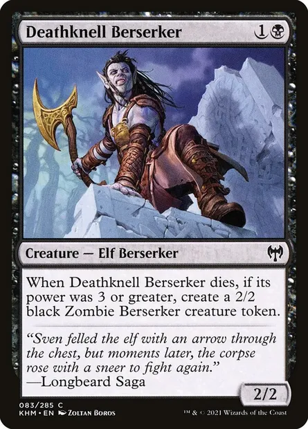 Deathknell Berserker, Magic card KHM 83 — Kaldheim set