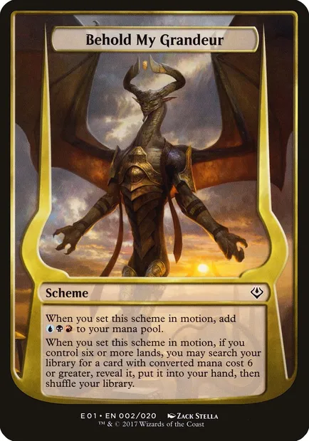 Behold My Grandeur, Magic card OE01 2★ — Archenemy: Nicol Bolas Schemes set