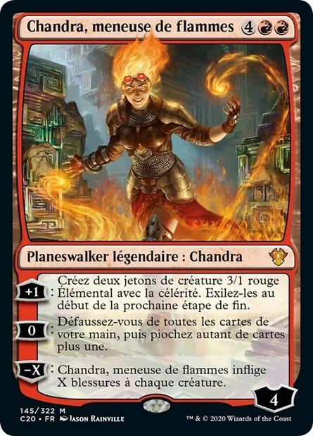 Chandra, meneuse de flammes, carte Magic C20 145 — extension Commander 2020