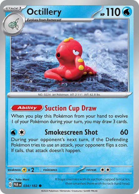 Octillery, Pokémon card PAR 034 — Paradox Rift set