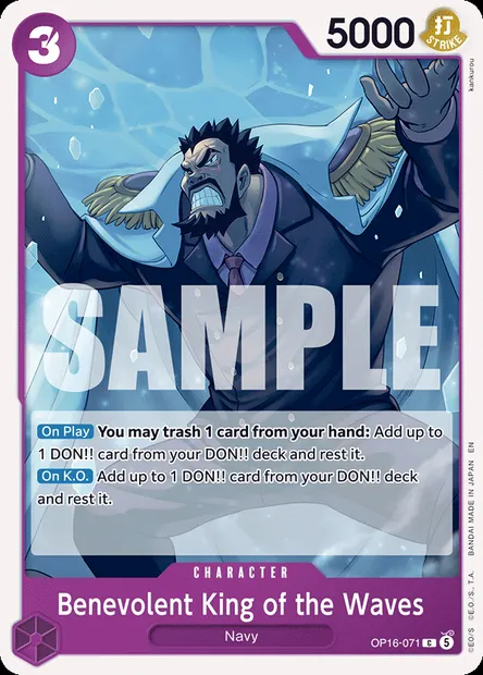 Benevolent King of the Waves, One Piece card OP16-071 — THE TIME OF BATTLE set