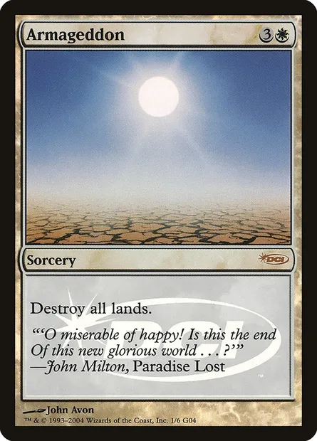 Armaguedon, carte Magic G04 1 — extension Judge Gift Cards 2004