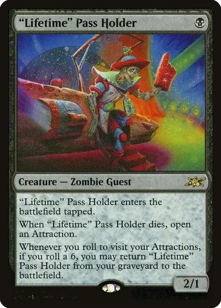 "Lifetime" Pass Holder, Magic card UNF 365 — Unfinity set