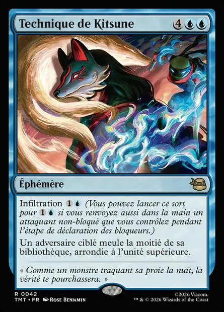 Technique de Kitsune, carte Magic TMT 42 — extension Teenage Mutant Ninja Turtles