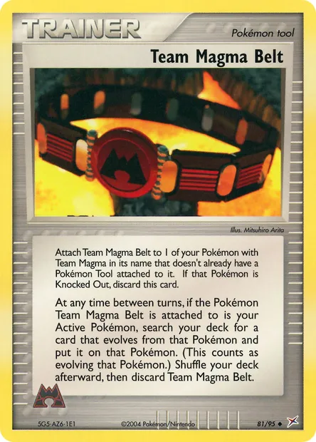 Team Magma Belt, Pokémon card MA 81 — Team Magma vs Team Aqua set