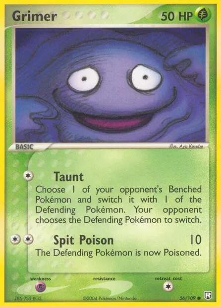 Grimer, Pokémon card TRR 56 — Team Rocket Returns set