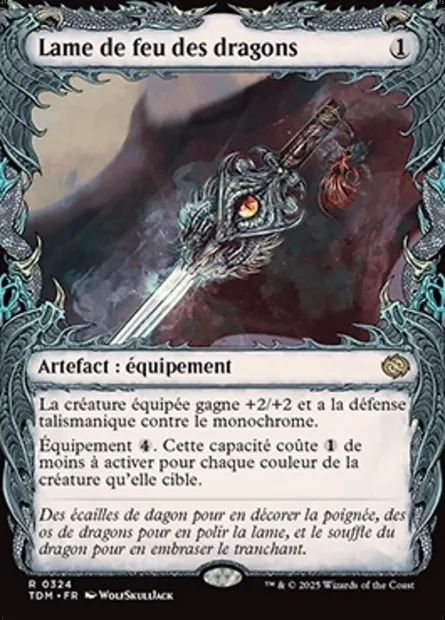 Lame de feu des dragons, carte Magic TDM 324 — extension Tarkir: Dragonstorm