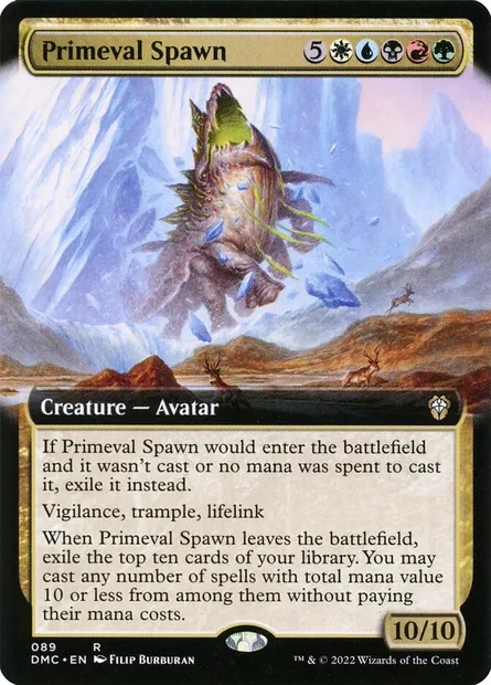 Primeval Spawn, Magic card DMC 89 — Dominaria United Commander set