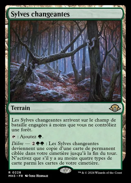 Sylves changeantes, carte Magic MH3 228 — extension Modern Horizons 3