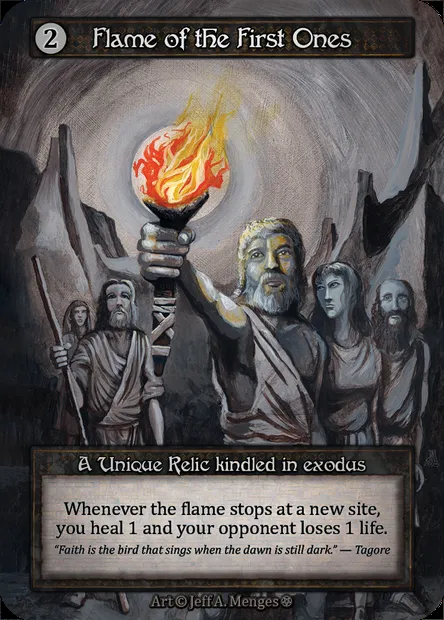 Flame of the First Ones, carte Sorcery GOT 325 — extension Gothic