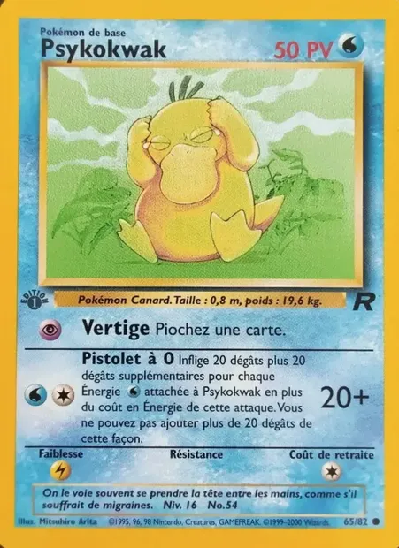 Psykokwak, carte Pokémon TR 65 — extension Team Rocket
