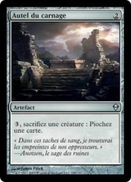 Autel du carnage, carte Magic ZEN 198 — extension Zendikar