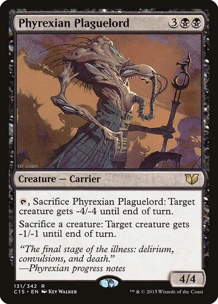 Phyrexian Plaguelord, Magic card C15 131 — Commander 2015 set