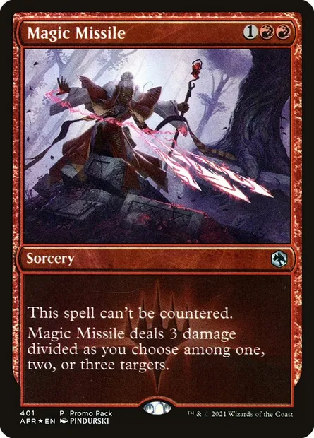 Projectile magique, carte Magic AFR 401 — extension Forgotten Realms: Aventures dans les Royaumes Oubliés