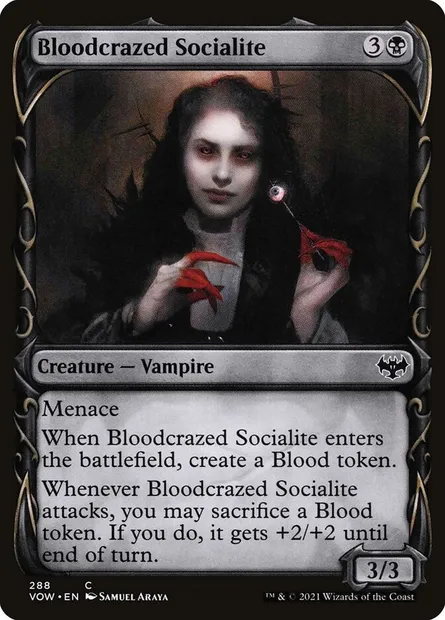 Bloodcrazed Socialite, Magic card VOW 288 — Innistrad: Crimson Vow set