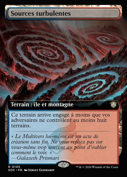 Sources turbulentes, carte Magic SOC 105 — extension Secrets of Strixhaven Commander
