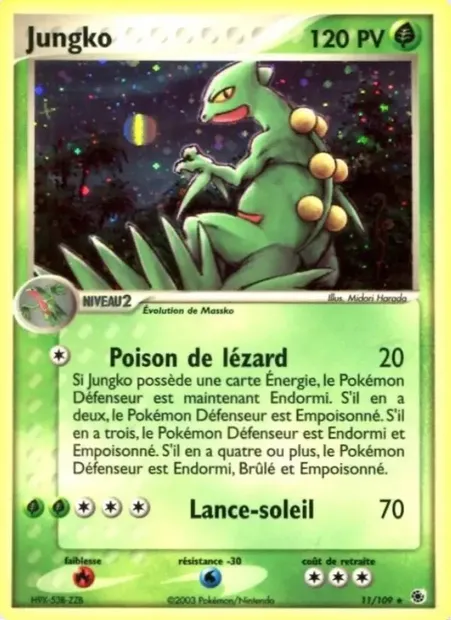 Jungko, carte Pokémon RS 11 — extension EX Rubis & Saphir