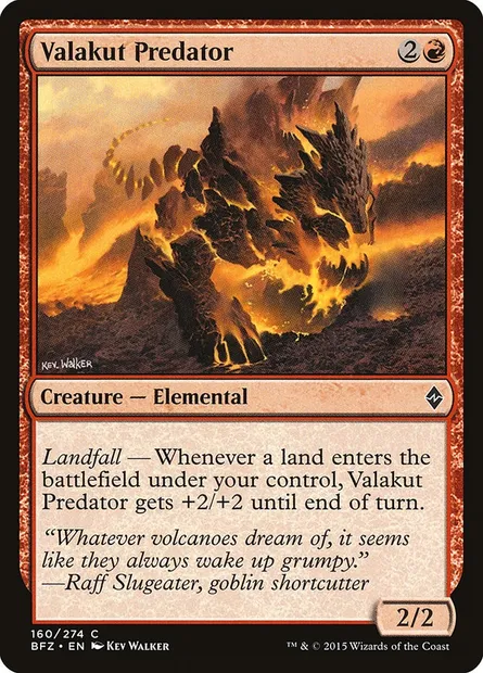 Valakut Predator, Magic card BFZ 160 — Battle for Zendikar set