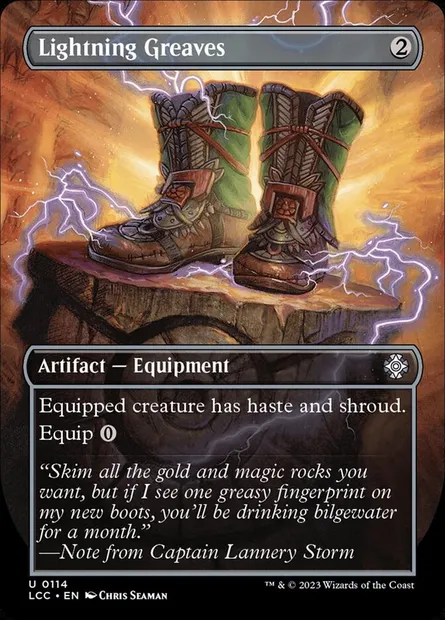 Lightning Greaves, Magic card LCC 114 — The Lost Caverns of Ixalan Commander set