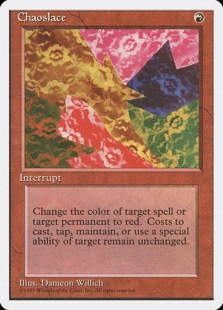 Voile de chaos, carte Magic 4ED 182 — extension Quatrième Edition