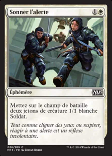 Sonner l'alerte, carte Magic M15 26 — extension Magic 2015