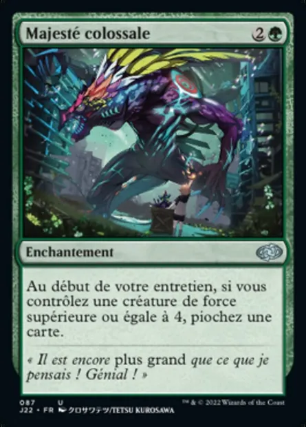 Majesté colossale, carte Magic J22 87 — extension Jumpstart 2022