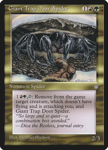 Giant Trap Door Spider, Magic card ICE 293 — Ice Age set