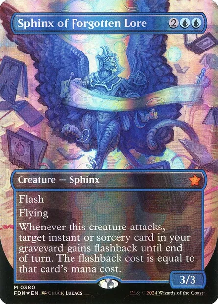 Sphinx de la sapience oubliée, carte Magic FDN 380 — extension Foundations