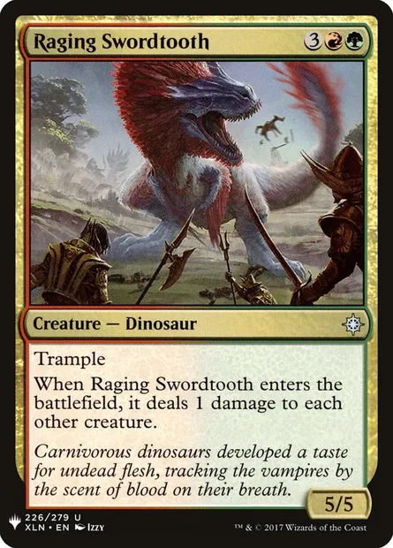 Raging Swordtooth, Magic card PLST XLN-226 — The List set