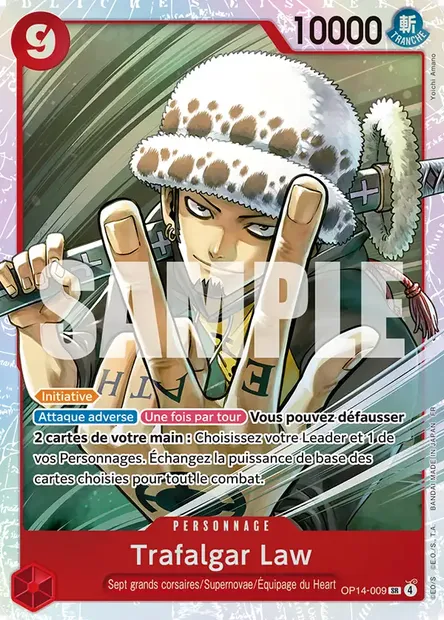Trafalgar Law, carte One Piece OP14-009 — extension LES SEPT DE LA MER D'AZUR