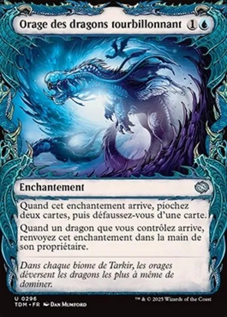 Orage des dragons tourbillonnant, carte Magic TDM 296 — extension Tarkir: Dragonstorm