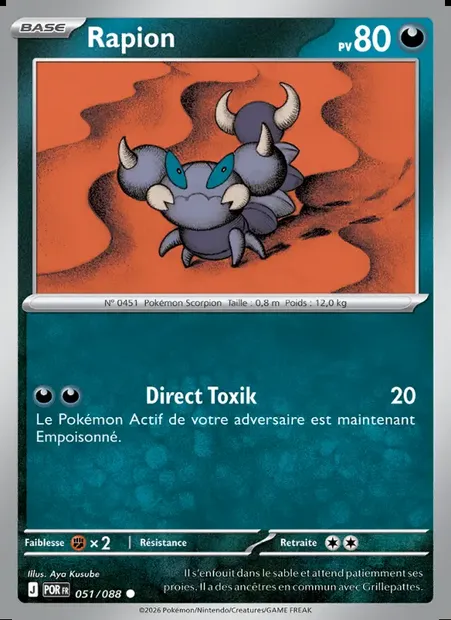 Rapion, carte Pokémon POR 051 — extension Équilibre Parfait