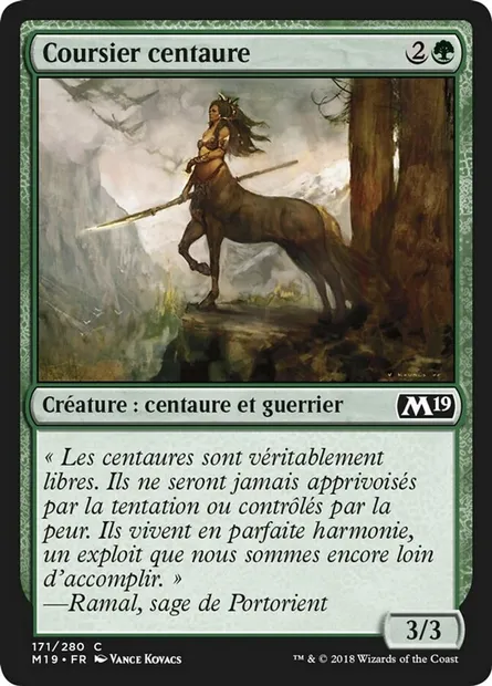 Coursier centaure, carte Magic M19 171 — extension Core Set 2019