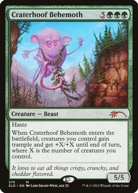Béhémoth caveur de cratères, carte Magic SLD 375 — extension Secret Lair Drop
